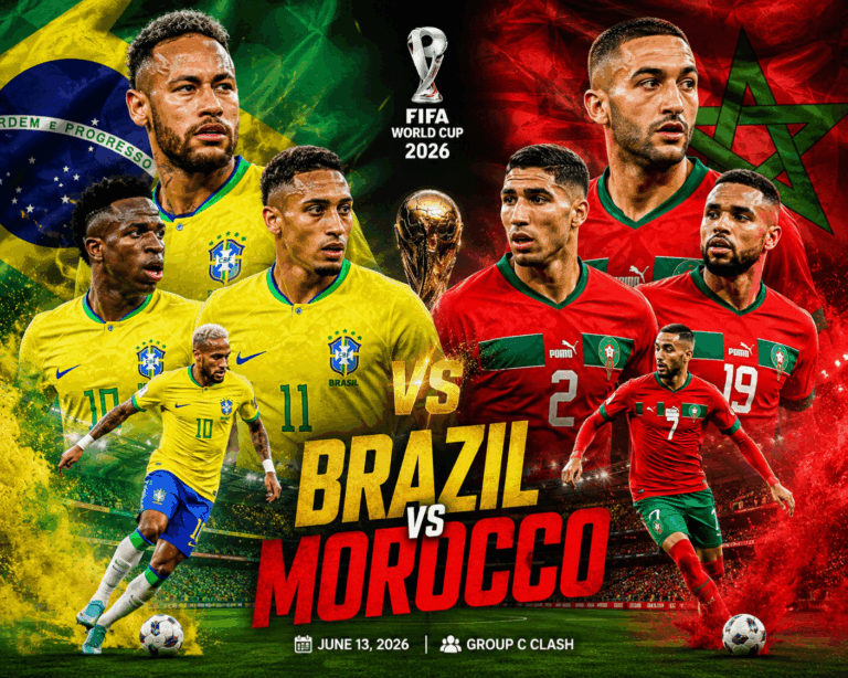 Match Day LIVE Match Week 1. #Fifa World Cup ,2026 Brazil vs Morocco Venue - ,New Jersey, .MetLife Stadium Group C. Time. 11 .00 pm local Nigerian time . Date - June 13 , 2026. The Selecao, the Brazilian National team faces one of African reprensentatives , the Magbrebs of Morocco , AKA Atlas Lions in their Fifa 2026 World Cup opening match at the colossal MetLife Stadium in New Jersey. Can the Brazilians over come the mighty Moroccans ?? Or will this be a repeat of the last World Cup when the Selecaos lost 1- 0 to the Indomitable Lions of Cameroon in a group match when the two countries met Quartar 2022.? While the five times World Champions are eager to make amends in their quarter finals elimination four years ago in Quartar, the Magbrebians face a momumental challenge this night as they will endeavor to replicate their semi finals heroic performance four years ago in Quartar. The Brazilian national team stands as the nost successful team in the history of the Mundial since its inception in 1930, which was hosted and won by Uruguay ,playing more games (114) ,as well as winning more games ,(74) and more trophies , five in their kitty so far than any other Nation in the history of the World Cup, while they have competed in every edition of the Mundial since its inaugural tournament in 1930. They added more feather to their glowing history when they appointed for the first time a foreigner as their Manager in 2025 , Carlo Ancellotti of Italy , who have had a good managerial career in Europe spanning three decades of trophy laden history now , relishing a fresh career at the International stage. The last time the Selecaos lifted the World Cup was during the playing days of Ronaldhno, Ronaldo as well as the famous left footer and full back ,Roberto Carlos , in 2002 .If history is anything to go by, their 24 year drought without a silverware matches the exact length of time between 1970 and 1994 , when last they lifted it during the playing days of legendary Pele of Brazil , which ultimately ended in American soil in 1994 when the USA hosted in USA 94 , which thr Samba boys won with ease . Can that almost neglected history be repeated this year 2026 in American soil , as they say, " history has a way of repeating itself" only *Time will Tell , as time is a Great healer of Wounds* The Samba lads went through the ranks during the CONMOBOL qualifying series, with the expanded new team format of 48 teams , as they won eight matches ,drew four and lost six games across 18 games and came fifth out of the six teams from the group to claim a direct spot on offer at the CONMOBOL . It was a hard fought qualification series for them , after a shock defeat 1-0 to Bolivia in theurt last World Cup qualifying campaign, it was not a funny one for them as they wobnled and fumbled to get a direct berth for this years Mundial. Their dwindling fortune contined , with series of below average performance against European heavy weights ,France ,2-1 as well as Asian giant , Japan , 3-2 , in friendly matches in October last year . They got a respite against Croatia and minnows ,,Panama and Egypt whom they beat serialy.. Presently they sit tight at the fifth position in the global fifa football ranking , as they head to Saturday's clash with the Atlas Lions of Morocco, having won their last seven out of eight matches against African teams during the World Cup , with the exception of their loss to Cameroon 1-0 in a shock and rude defeat at the Quartar 2022. The Atlas Lions have recently viven a good account of themselves in the hist of African representation in the Mundial ,and are gearing up for another good run after four years ago seni finals qualification which took the football world by surprise. They are again tacitcally well equipped for another showdown with tbeir 100% qualifying campaign record where they did not lose a match , they are now regaardes as one of the tournaments premier dark horses to engineer another deep run . However, the Moroccans three appearance campaigns in 1970 ,1986 and 1994 was a story of bitter sweet two of them in Mexico, while the other was in USA 1994 , they were roundly beaten in 1970 as well as in 1994, while they gave a good account of themslves in 1986 when they made it to the last round of 16 stage , beating Portugal at that time by 3-1 . If history is anything to go by , all their previous and present World Cup appearance have been on American soil , 1970, Mexico, 1986, Mexico then 2026 co- hosted by Mexico and two other North American countries. It seems they have that luck in qualifying for World Cups all in American soil, what a coincidence for them and a record too for the World football governing body Fifa to take note as a record and reference. Presently , the Magbrebian team have developed into a football power house in the Afircan continent lately , though without much trophy in their kitty except a reversed AFCON championship title won by Senegal but reversed by CAF to the Atlas Lions , but so far they have won 33 matches , 10 draws and two defeats in 45 games , thats an intimidating campaign at least from the African point of view ,since the start of 2023 and they are currently ranked seventh by Fifa ranking ahead of European heavy weights like Germany , Netherlands and Belgium. Thanks to thejr former Coach and player , Regragui who have single handedly guided the Atlas Lions through the rough patches of CAF qualifying matches where they recorded eight wins out of eight matches, before they were controversially awarded the CAF Cup finals despite losing in Open play within 90+ minutes due to crowed disturbance from the Seneglese fans . New Manager , Under 23 , coach , Mohammed Quaharbi have continued from where Regragui stopped with three wins and two draws from five matches, sharing points with Norway in a 1-1 draw . The Atlas Lions hope to progress back to back from their previous aemi final berth in Quartar , will head to Saturday match against Brazil having lost two of their last three matches but were triumphant in the last friendly in March 2023 which they won 2-1 . . Injury concerns are rhe nain worries if rhe two teams with Brazil having a slight edge , Neymar's injury is one of them but since he stil in the squad that means he will ppay later in the tournament but not the first match against the Magbrebs , Right back ,Wesley has been ruked out of the World Cup due to injury sustained in their friendly win against Egypt , Ederson likely to be a Man United player next season in the premiership is a late replacement and have been severally tested at the right back , Danilo, and Roger Ibanez are also on standby for Carlo Ancellotti tonight at rhe right bsck against Morocco. Their mid field and defenst are veung guided by the premiership trio of Bruno Guimares and Gabriel Marghaheles and Allisson Barker are all set to keep the Atlas Lions at Bay in their rear guard , along with Vinicius of Real Madrid , Raphina of Barcelona . While the central striker role for the Selecao needs a quick and on time desicion by Ancellotti either , Igor Thiago , Matheus Cunha or Endricks . The African representative s have a back log of injury worries which may disturb their tactical play as most of their star players have been ruled out of this years Mundial Center back Nahef Auguard , wingwr Abde Ezzalzoulo will both miss the World Cup and have been teplat by Al Fateh s , Marwane Saadine and Anger s Amine Sbai . Achasraf Hakimi , Captain is available for todays dare hostilities, with his over lapping capabilities. while a three man fluid atracking option to dislodge the almaot flat footed Brazilian rear guard with Brahim Diaz, Bayern Munich s Sabre as well as Bilal El Khannouss for a near perfect fluidity in the attack . Prediction s . I dont think that any right thinking football pundit will believe that the Moroccans will have an edge over the Brazilian s in todays opening Group C game , todays match seemt to be the most serious and tension packed to be played since June 11 first opening games in Mexico . An upset is llikely but will a bit difficult for the African representative s who beat Brazil in a friendly match lately . However , Brazil seems to be the favorite s to win especially with the massive presmece of Don Carlo Ancellotti in charge, we expect a free flowing Selecao team to punish a flat footed as well as an in -exprienced back line , already hit with high injury list . Brazil 2-1 Morocco or Brazil 3-1 Morocco . Happy Viewing ,Happy World Cup 2026 at the MetLife Stadium, New Jersey. UcheFreetips (C) 2026 . Email-ucheanaba@gmail.com Visit - www.worldbeatx.com